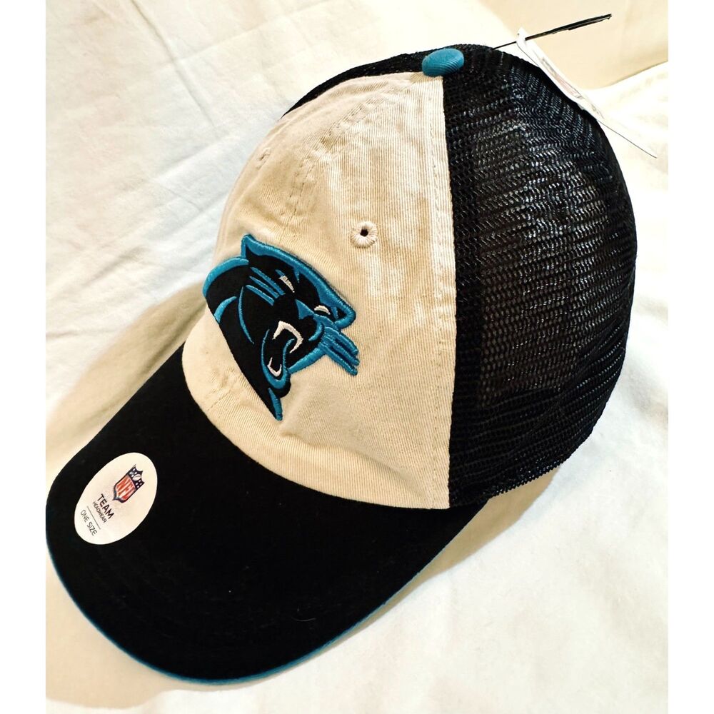 CAROLINA PANTHERS NFL Official Hat Cap Team Logo Mesh Adjustable Back - Picture 4 of 13